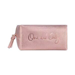 Elizabeth Arden “One and Only” Rose Gold Cosmetics Bag with Rose Gold Zipper.